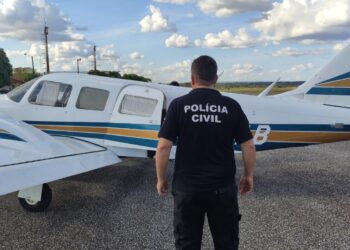 A aeronave foi apreendida em Porto Nacional, em junho de 2022, após a prisão, em flagrante, de transportadores de cerca de 220 kg de cocaína pura - Foto: (Divulgação PC-TO)