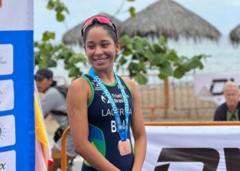 Giovanna Lacerda garantiu a terceira colocação em prova realizada em Lima, no Peru. Foto: (Divulgação)