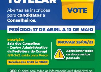 Inscrições Conselho Tutelar Gurupi - Foto: (Divulgação)