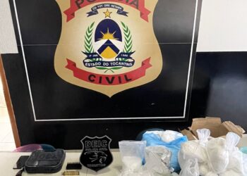 Drogas e demais insumos apreendidos pela Polícia Civil em Gurupi - Foto: (DICOM SSP TO)